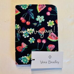 Vera Bradley Travel Takes Passport Cover New W/Tag Fruit Grove RFID Protection
